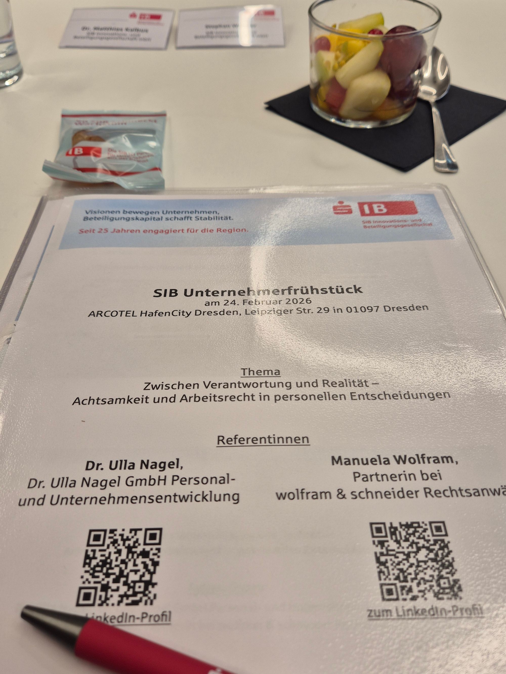 SIB Unternehmerfrühstück: Unterlagen